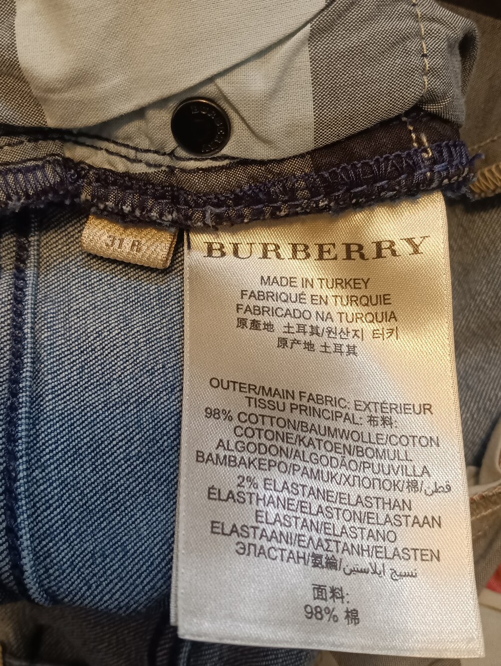 Burberry Brit Hampstead Slim Jeans Blue Medium Wash Denim Size 31x34 Men's - Picture 8 of 12